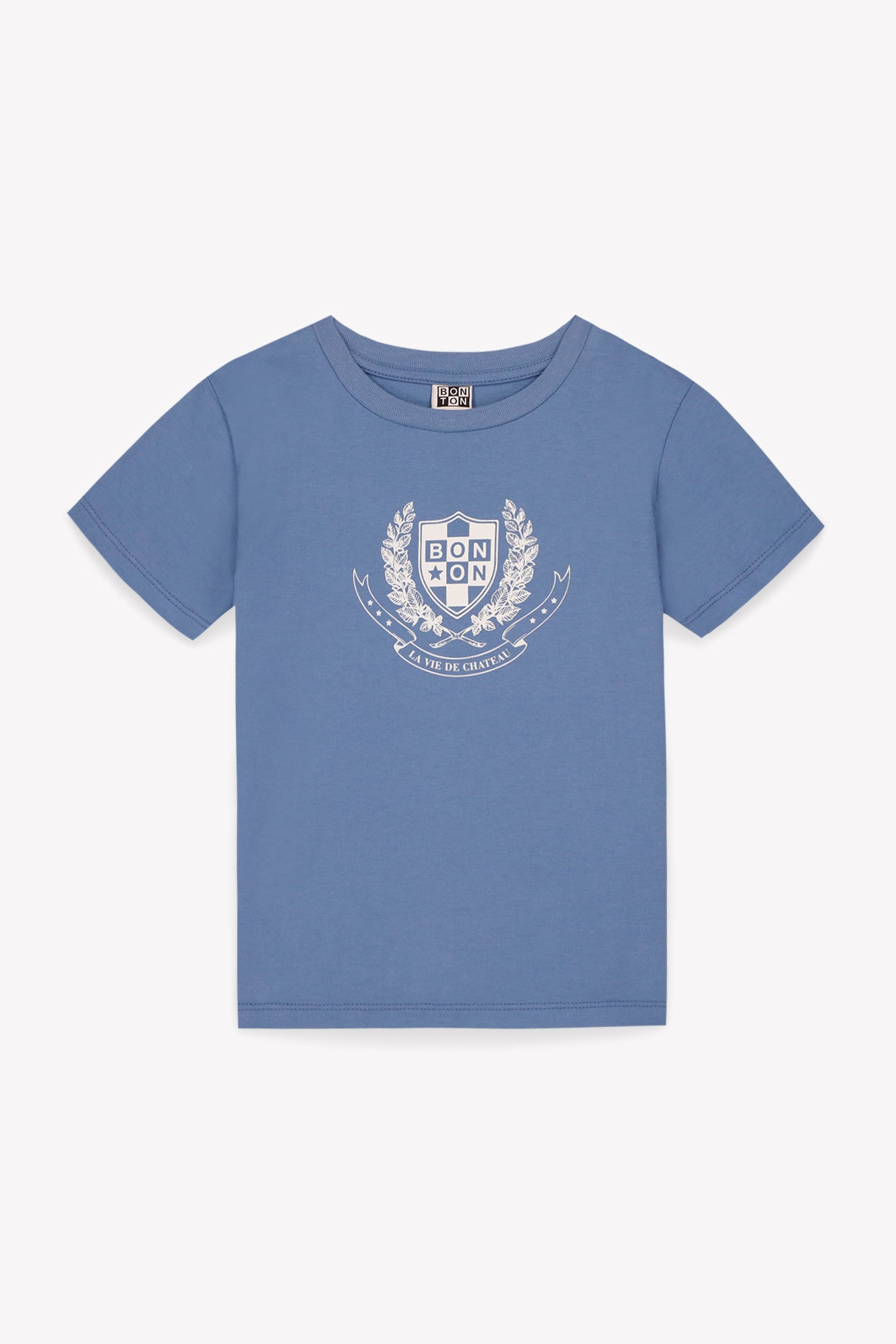Tee-shirt - Tuba bleu Bébé coton organique imprimé