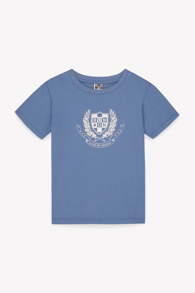 Tee-shirt - Tuba bleu Bébé coton organique imprimé - Image principale