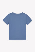 Tee-shirt - Tuba bleu Bébé coton organique imprimé