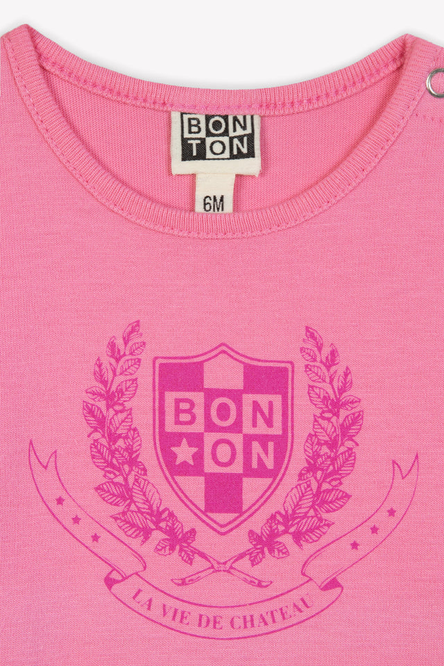 Tee-shirt - Tuba rose Bébé coton organique imprimé - Image alternative