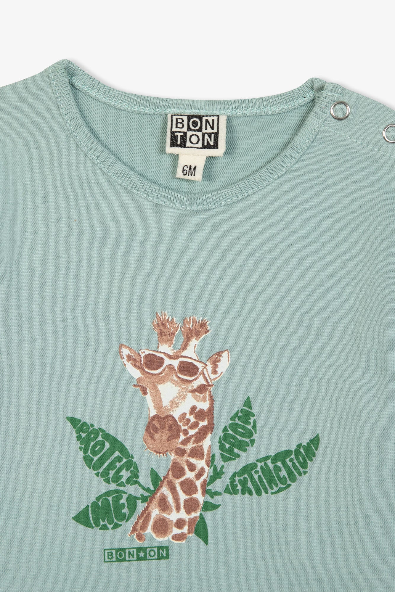 T-shirt - Tuba Green Baby organic cotton Print