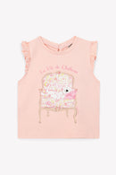 T-shirt - Tika rose Bébé coton organique imprimé