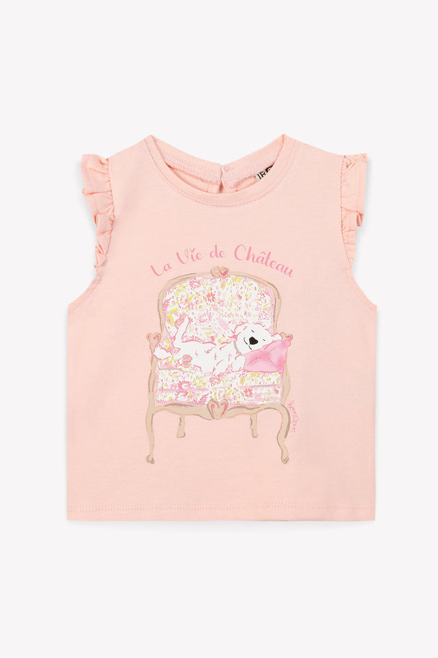 T-shirt - Tika Pink Baby organic cotton Print - Image principale