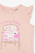 Tee-shirt - Tika rose Bébé coton organique imprimé