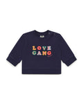 Sweatshirt - Love Gang Blue Baby in organic cotton