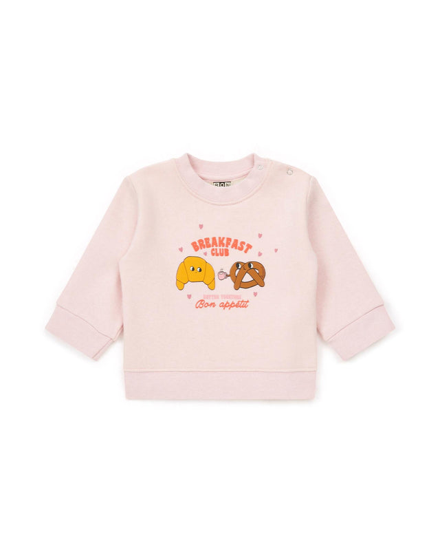 Sweatshirt - Breakfast Pink Baby in organic cotton - Image principale