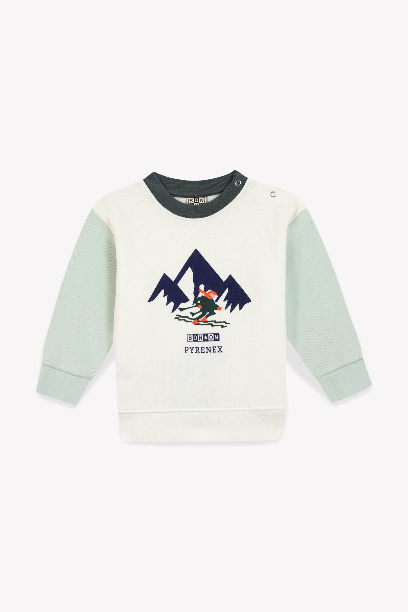 Sweat - Smily bleu clair bonton x pyrenex