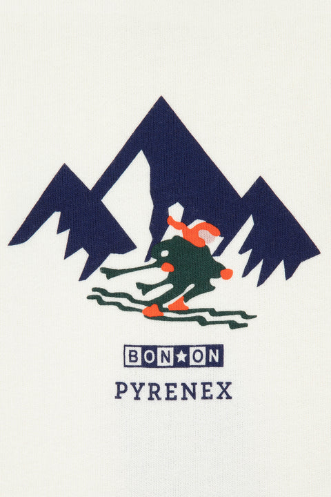 Sweat - Smily bleu clair bonton x pyrenex - Image principale