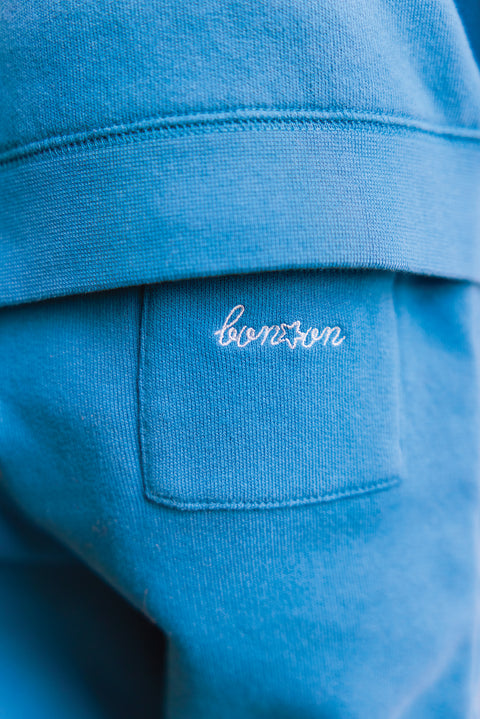 Jooging - Joggy bleu 100% coton - Image principale