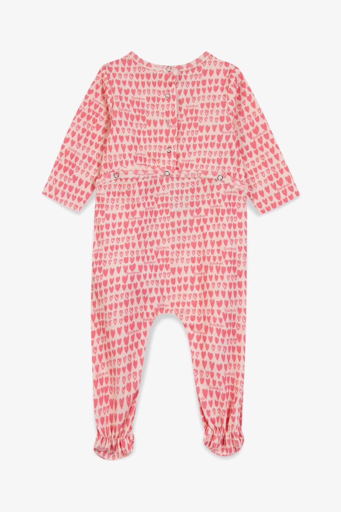 Pyjama - Cœur rose 100% coton organique
