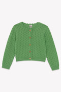 Cardigan - Lou Green cotton Knitwearopenwork