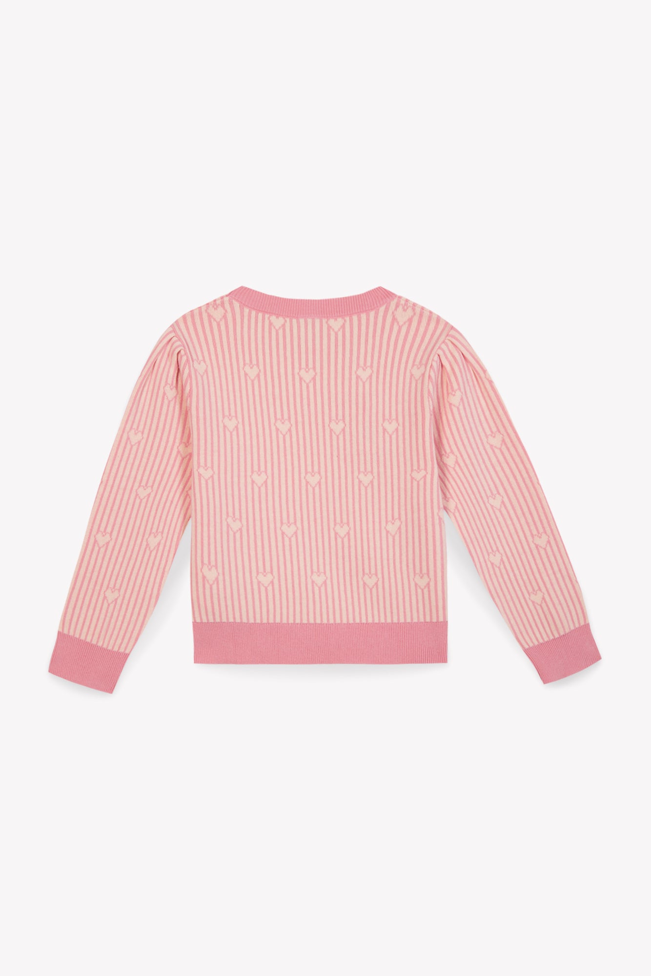 Sweater - Paula Pink cotton Jacquardheart