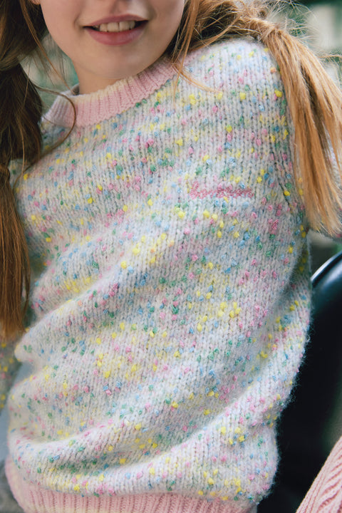 Pull - Paula rainbow crème bonton - Image principale