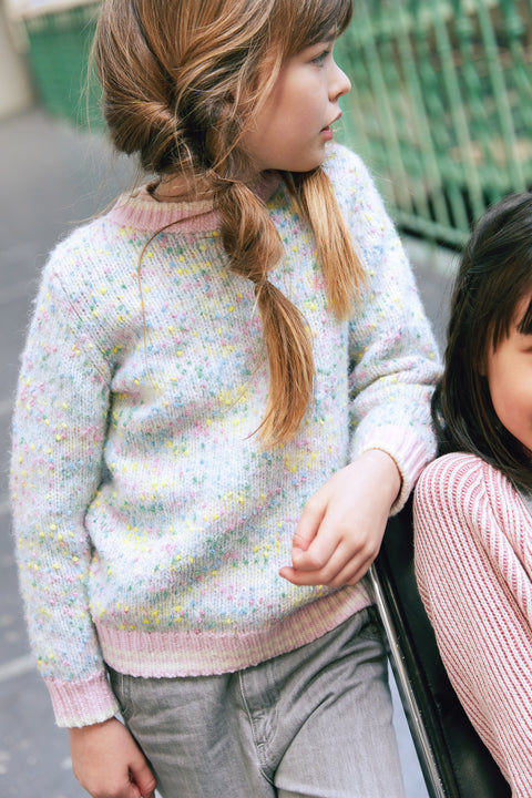 Pull - Paula rainbow crème bonton - Image principale