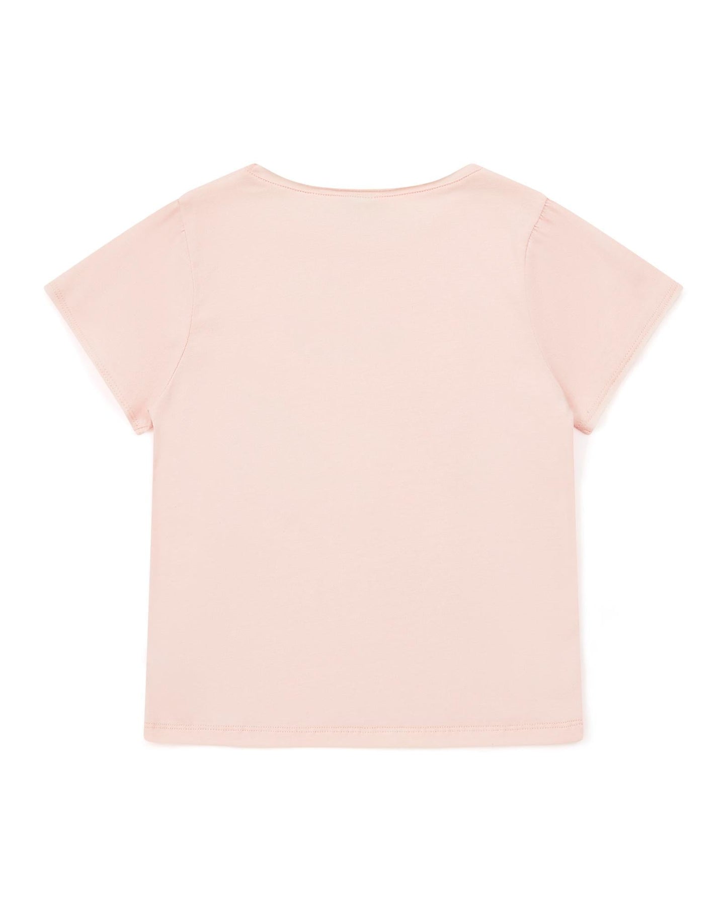 T-shirt - Papillon rose en 100% coton biologique