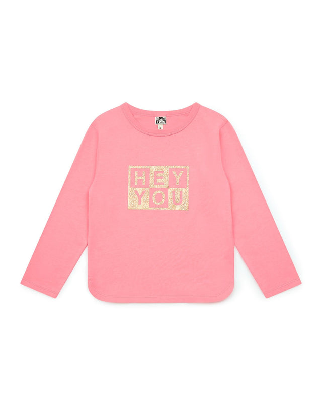 T -shirt - Heyyou Pink In GOTS certified organic cotton - Image principale