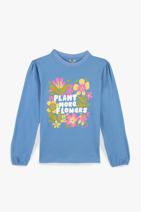 T-shirt - Titty bleu imprimé fleuri - Image principale