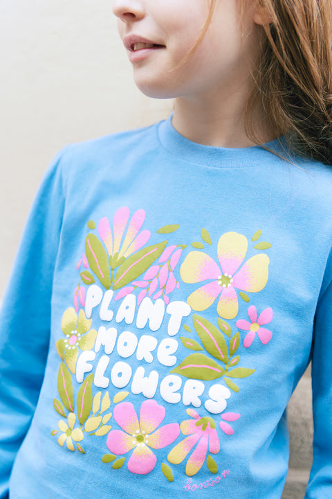 T-shirt - Titty bleu imprimé fleuri - Image principale