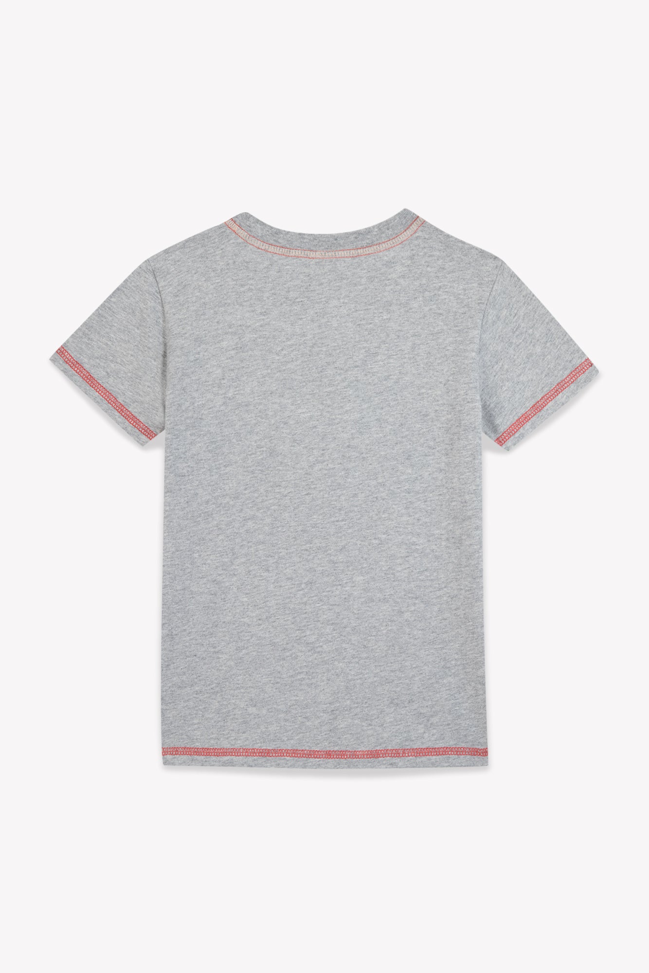 T-shirt - Tubo Grey organic cotton logo Beige