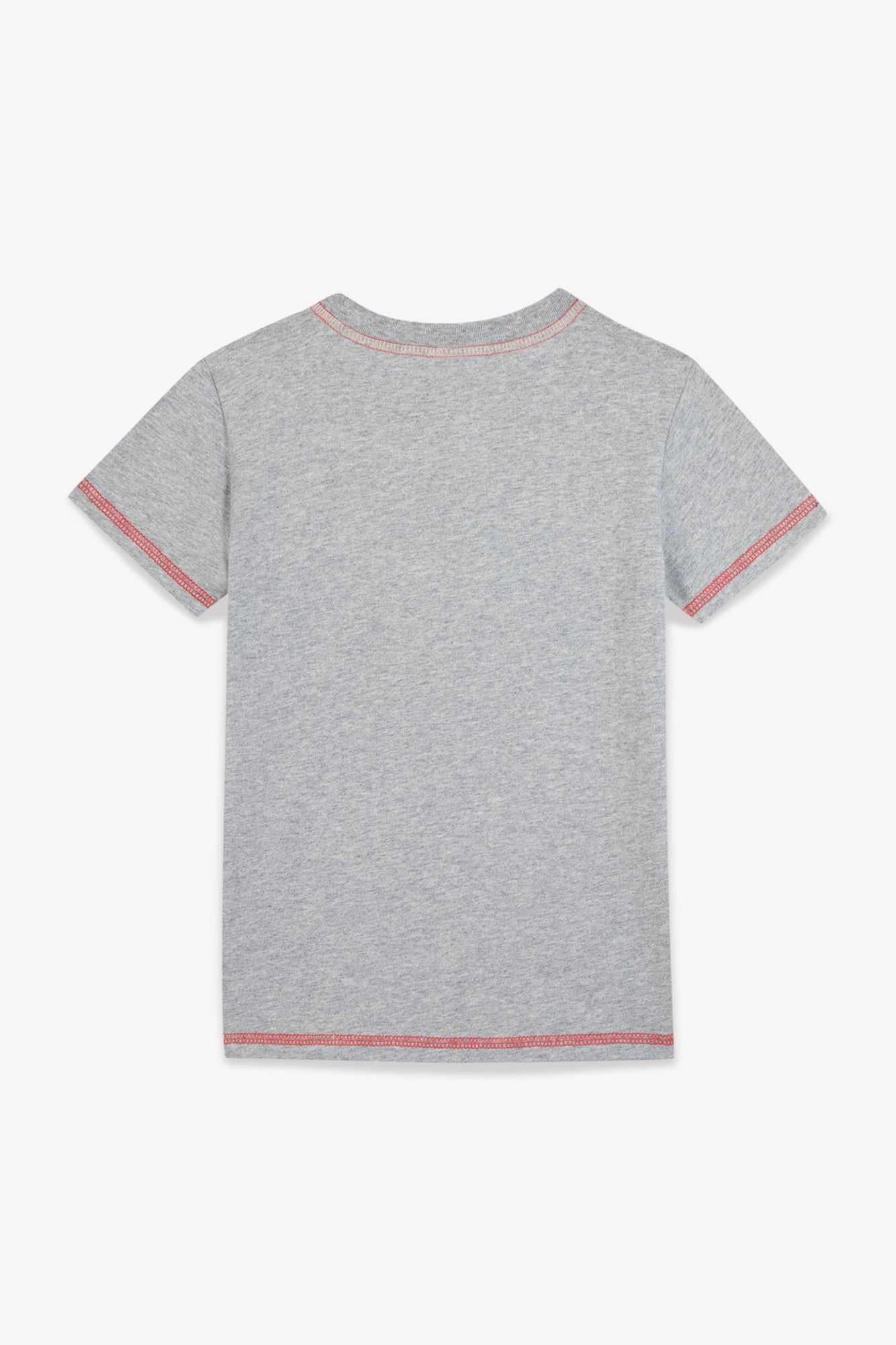 Tee-shirt - Tubo gris coton organique logo beige