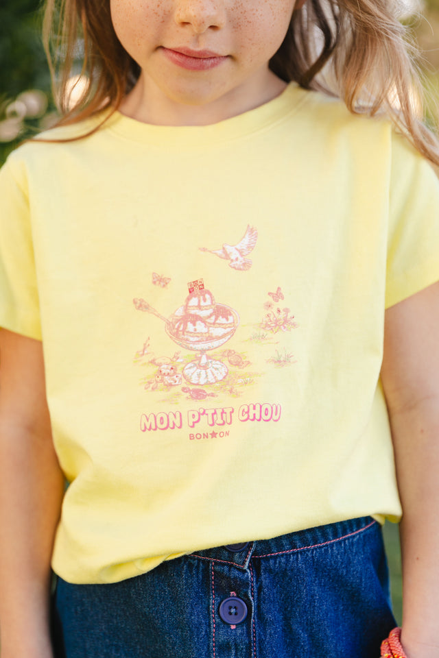 T-shirt - Tubo Yellow organic cotton - Image alternative