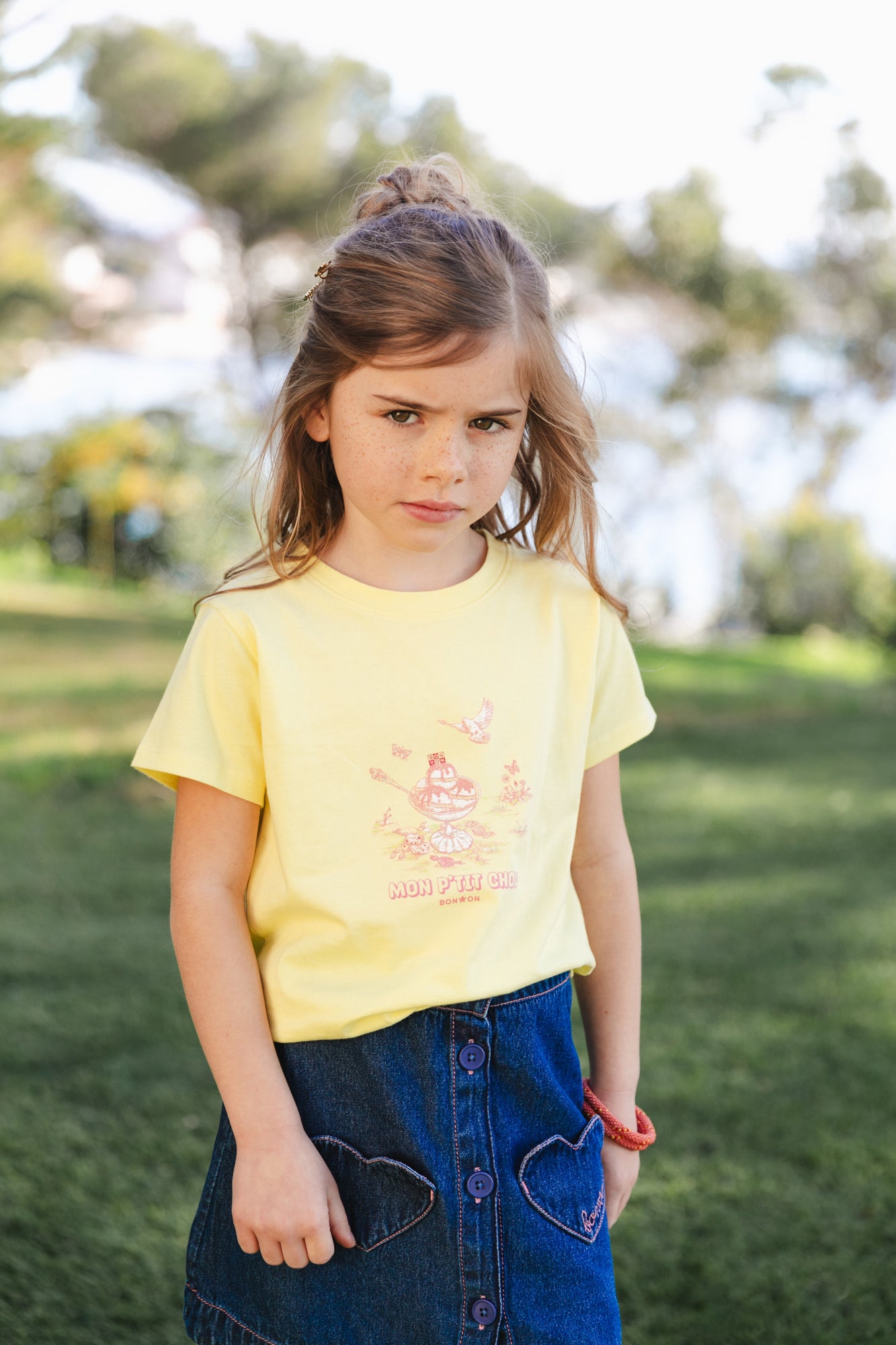 T-shirt - Tubo Yellow organic cotton