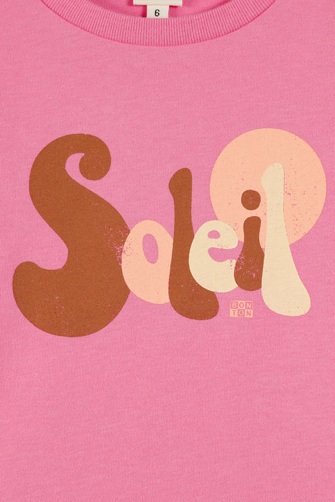 T-shirt - Tubo Pink cotton Print sun - Image principale
