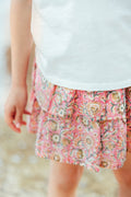 Skirt - Bali Pink Lurex cotton sail Print
