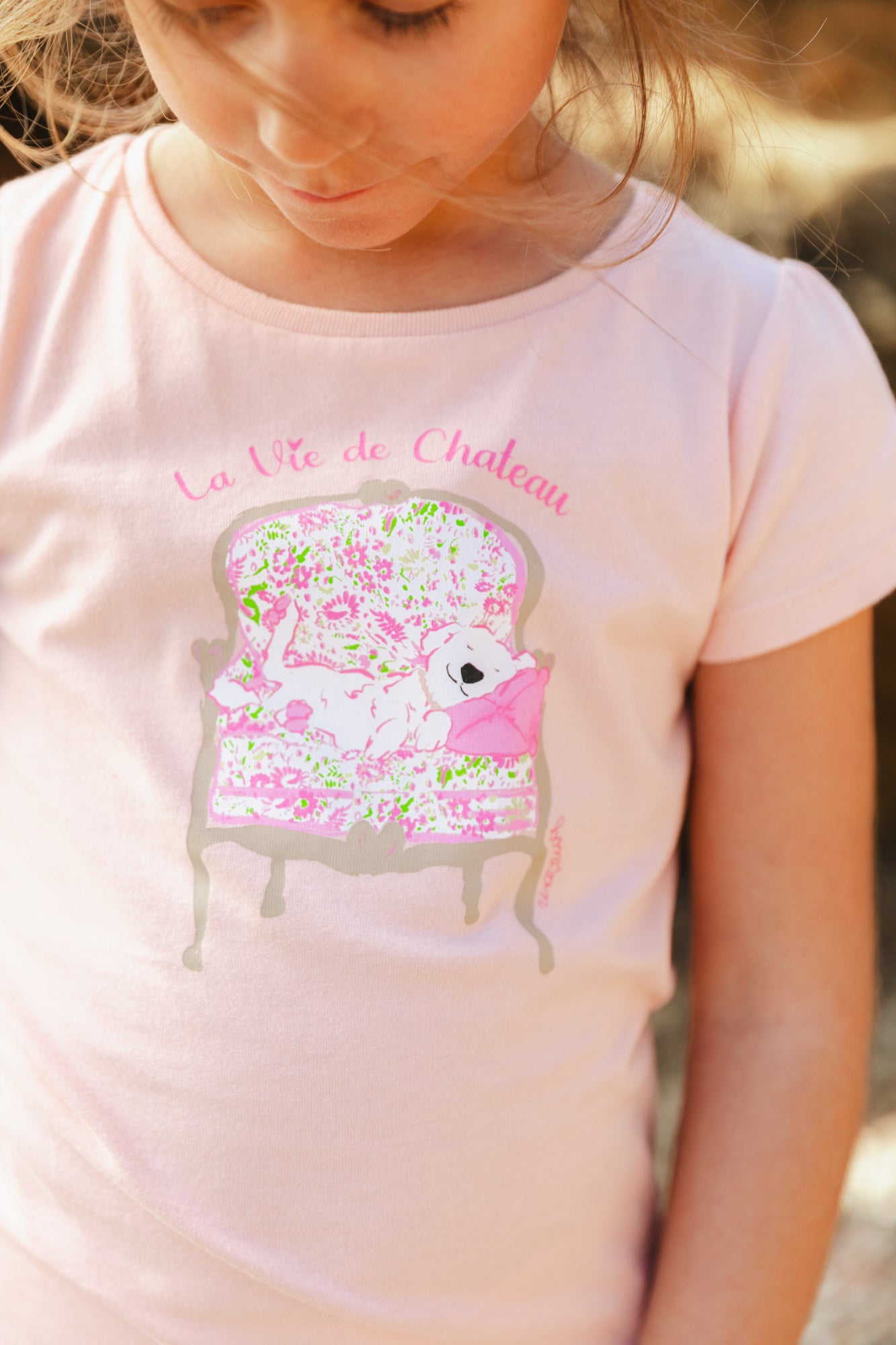 T-shirt - thyme Pink organic cotton