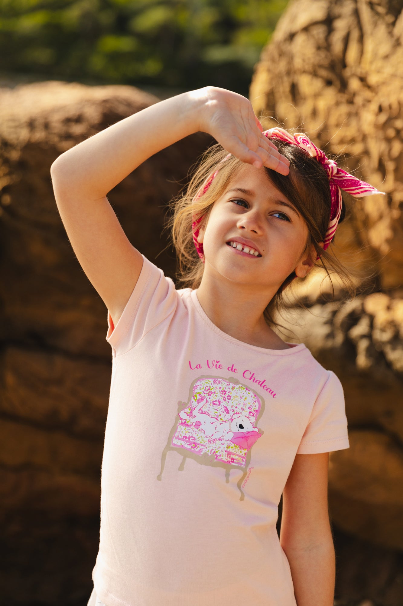 T-shirt - thyme Pink organic cotton