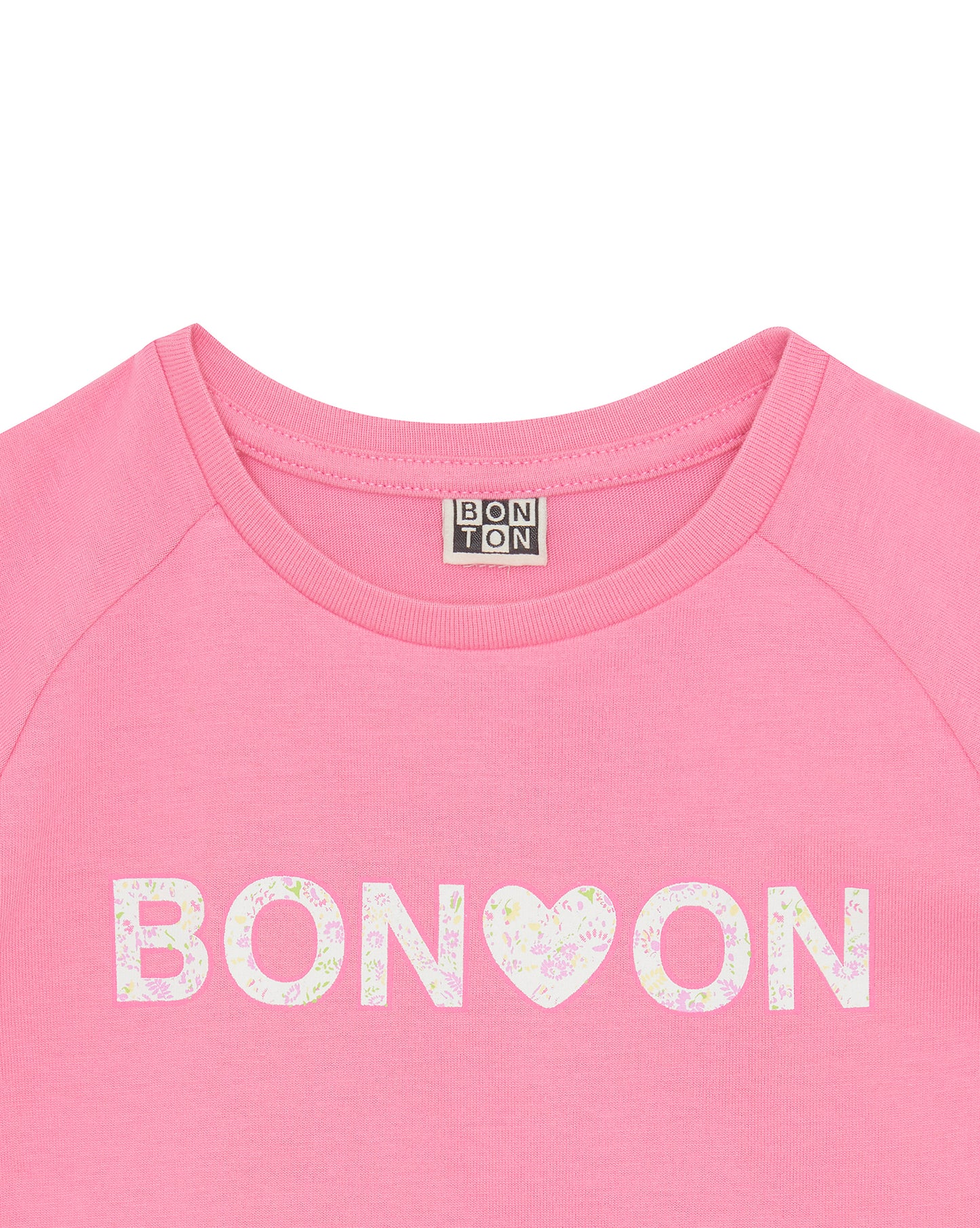 Tee-shirt - Trust rose coton organique logo fleurs