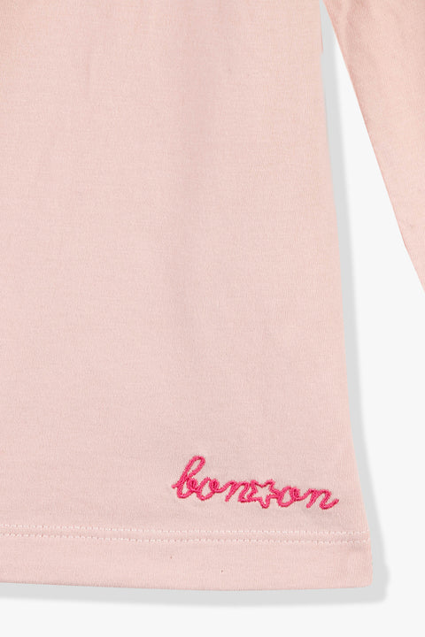 T-shirt - Juna rose clair col volanté - Image principale