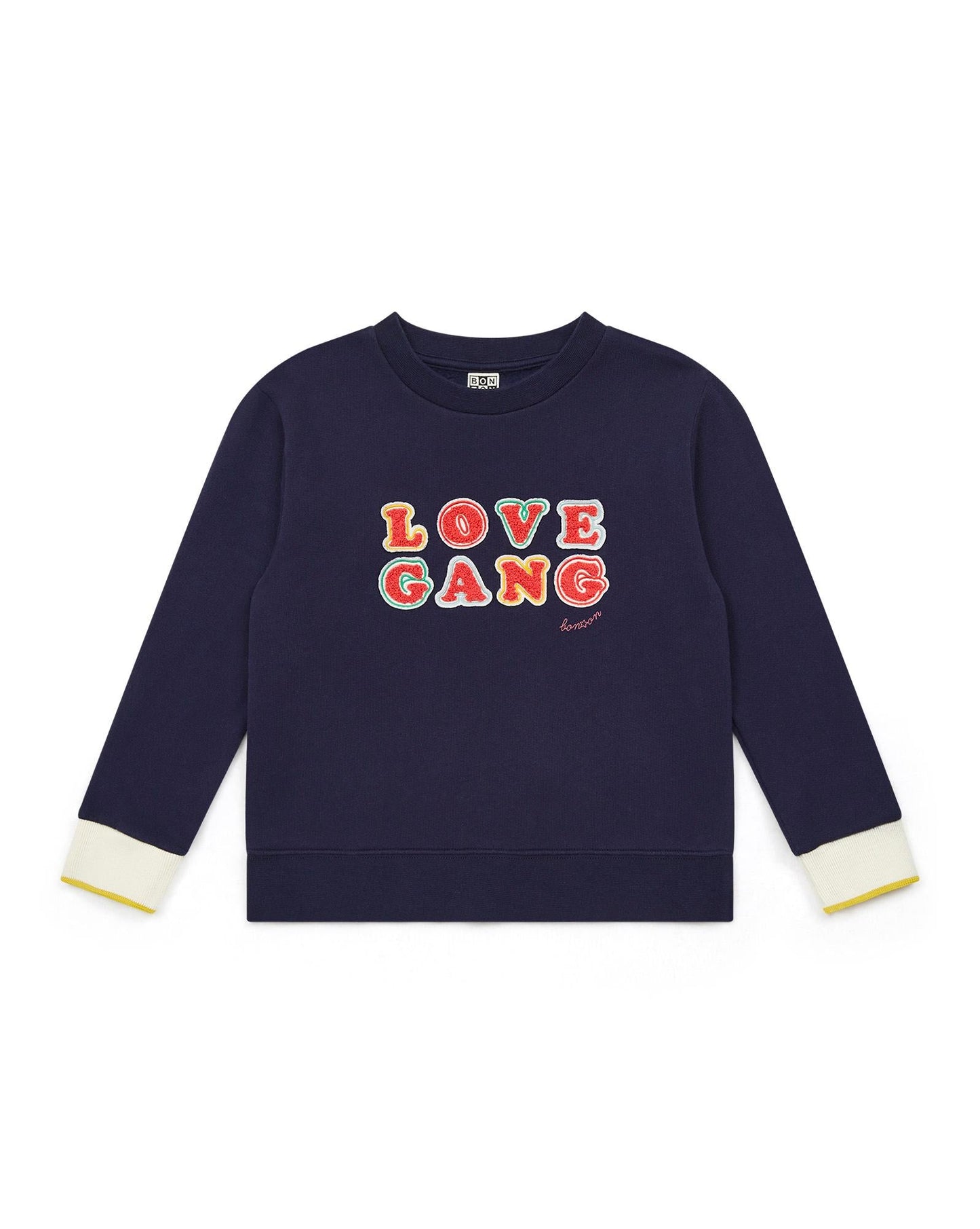 Sweatshirt - Love Gang Blue in organic cotton