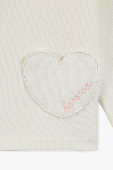 Cardigan - Sœur ecru coton molleton - Image principale