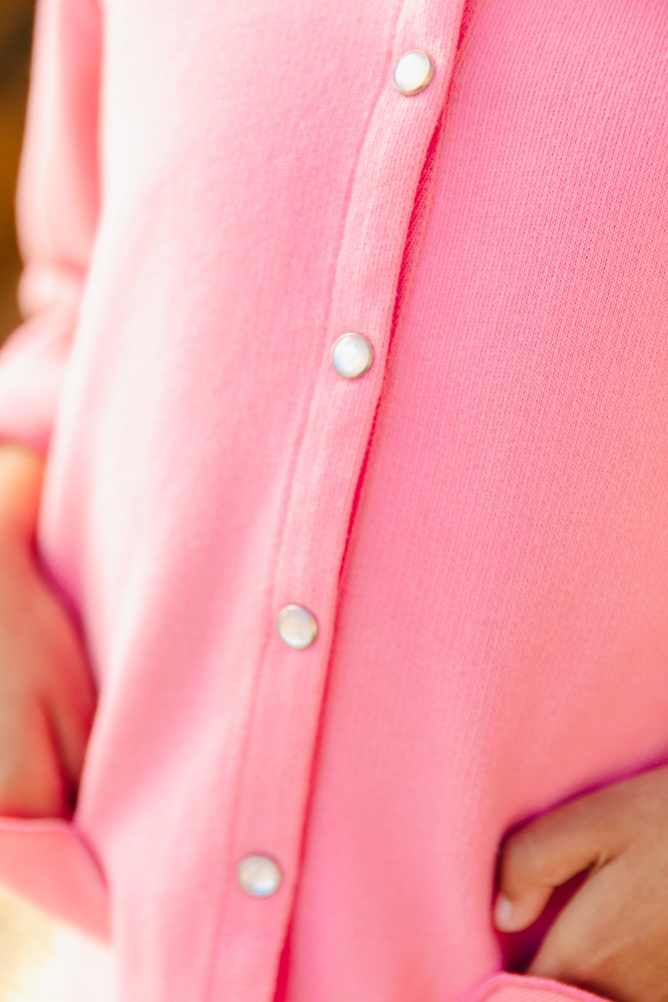 Cardigan - Sister Pink Fleece organic cotton