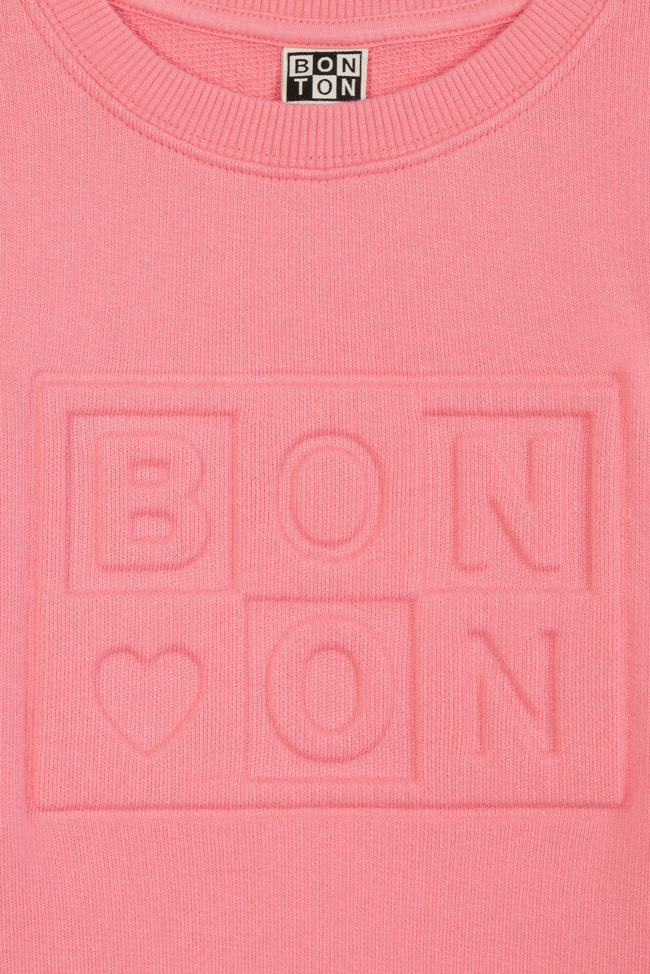 Sweatshirt - smile Pink Fleece Embossé logo cotton