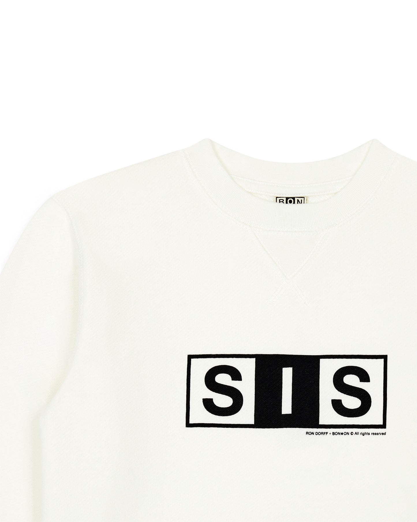 Sweatshirt - smile sis ecru cotton bonton + ron dorff