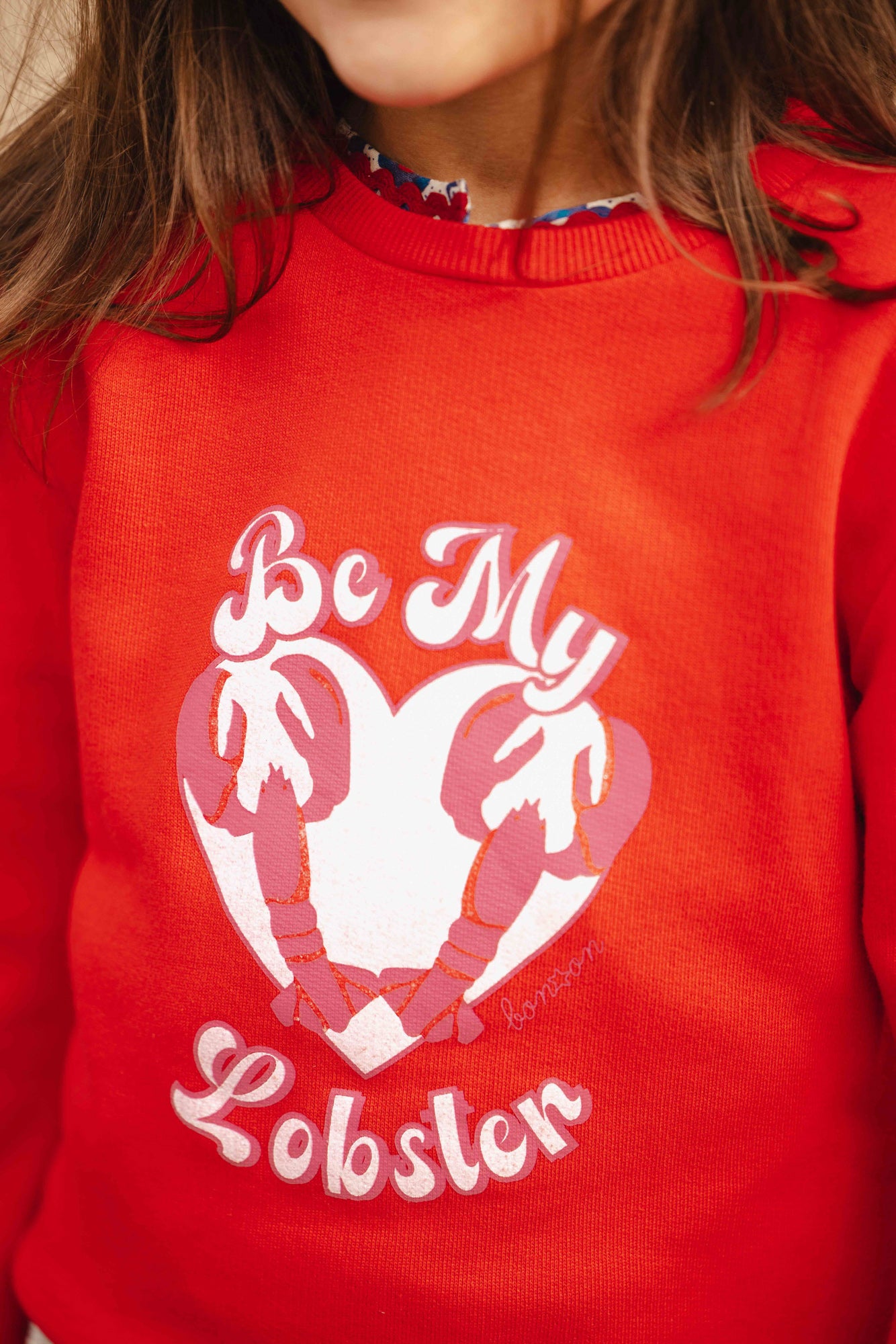 Sweatshirt - Smack Red Fleece Print lobster