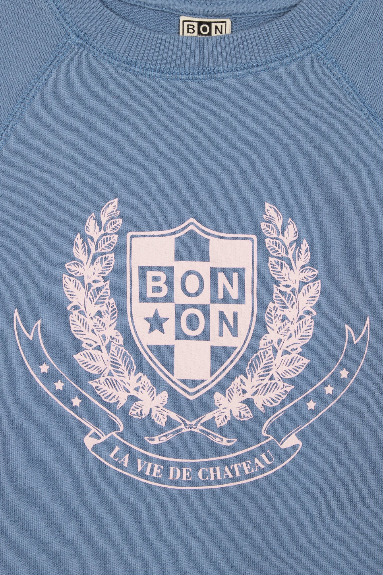 Sweat - Star bleu molleton coton organique