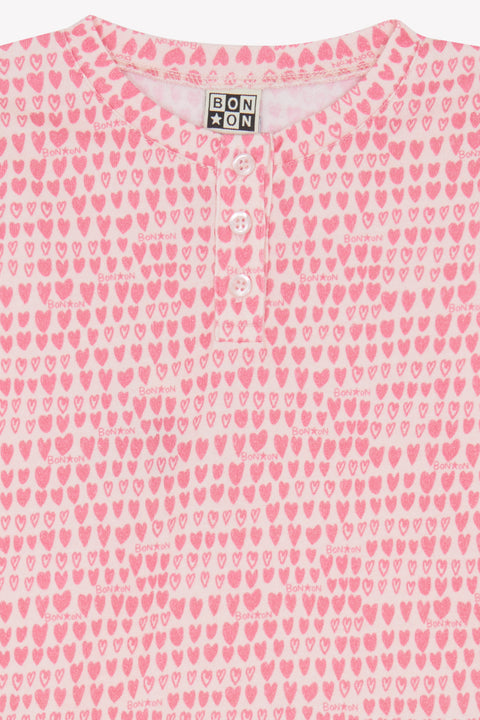 Pyjama 2 pièces - Coeur Rose - Image principale