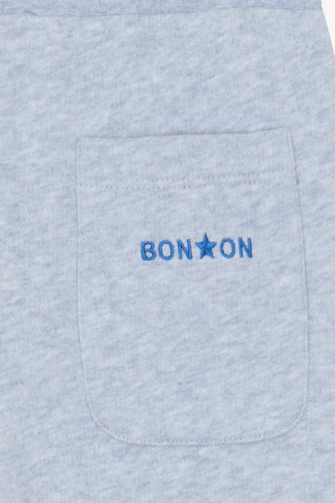 Jogging - Jogg gris chiné en coton organique - Image principale