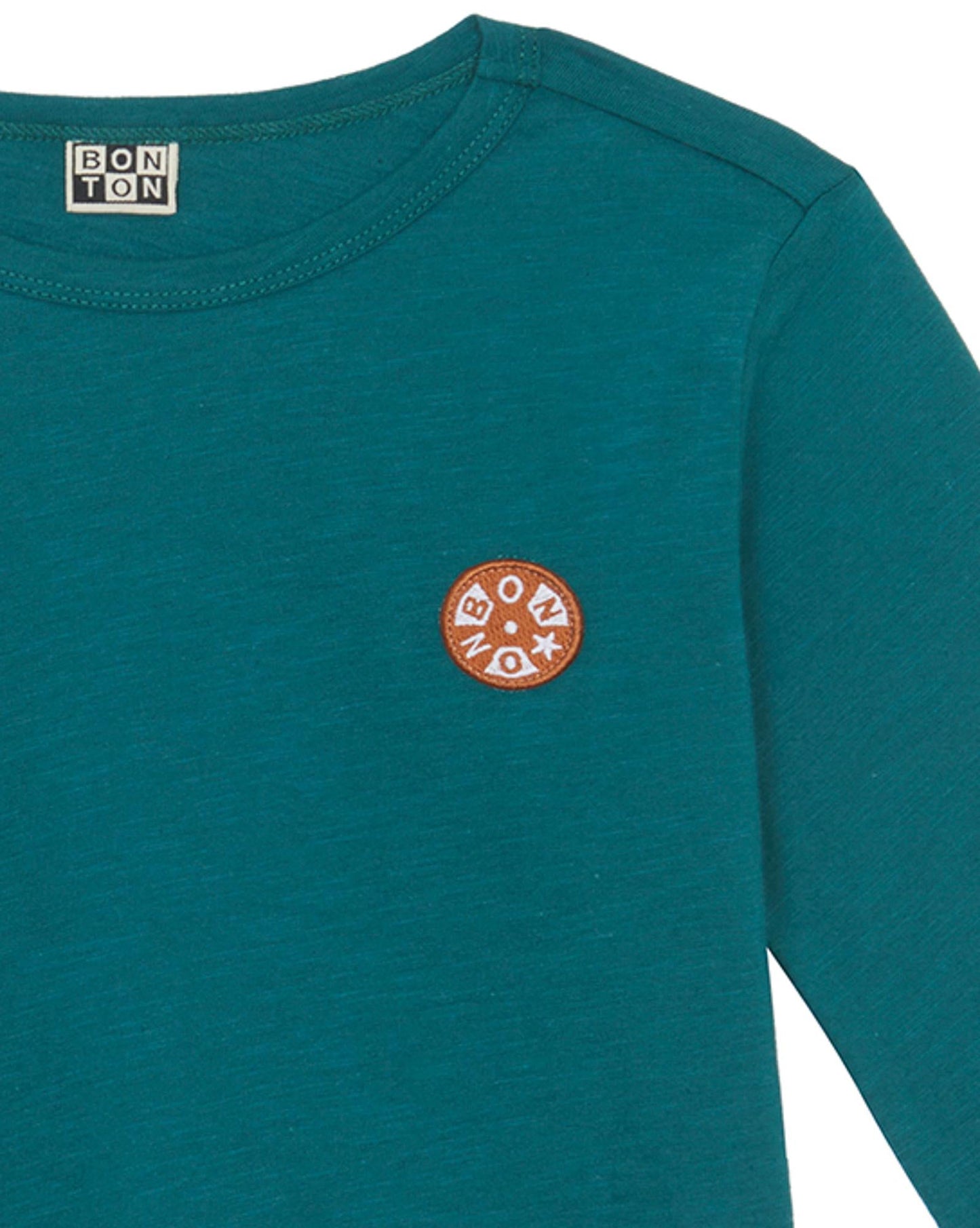 T -shirt - Badge Green In 100% organic cotton