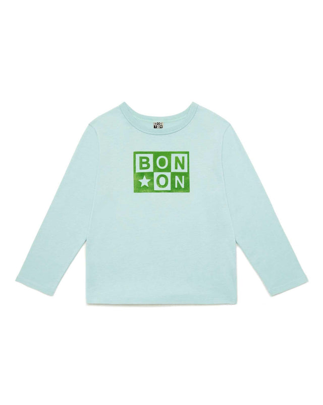 T -shirt - Boy logo Blue In 100% organic cotton - Image principale
