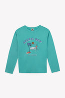 T-shirt - Taxo bleu paon