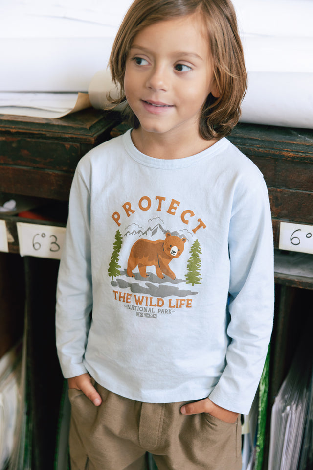 T-shirt - Taxo bleu clair illustration ours - Image principale