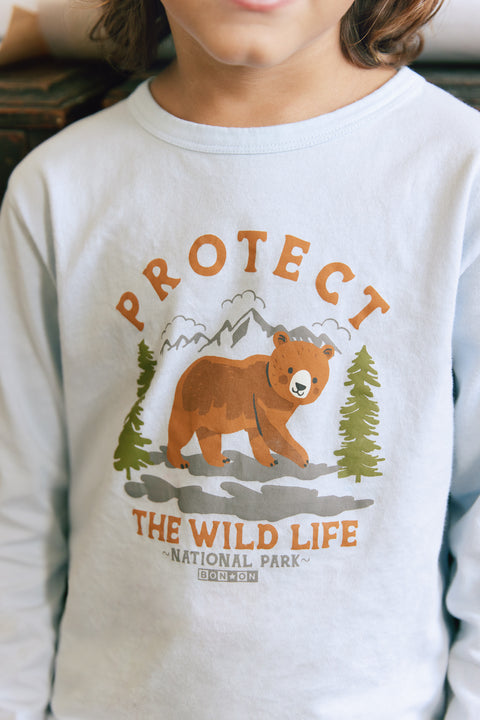 T-shirt - Taxo bleu clair illustration ours - Image principale