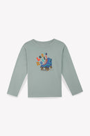 T-shirt - Taxo bleu clair imprimé "Let's roll'