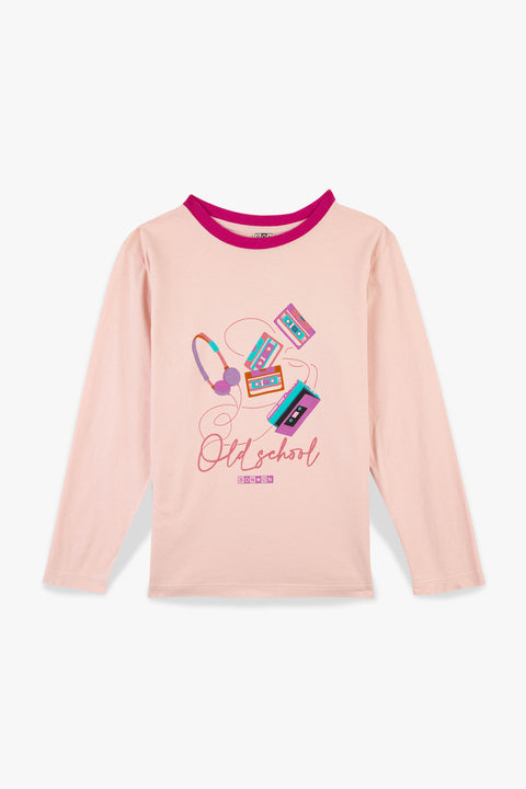 T-shirt - Taxo Old School rose clair - Image principale