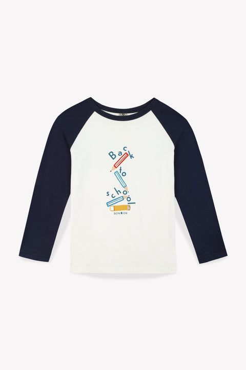 T-shirt - Tipi "Back to school" écru - Image principale