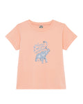 T-shirt - Tubog Orange Cotton Gots Print elephant